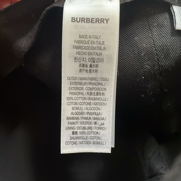 Burberry Embroidered TB Monogram Twill Baseball Cap Black - Picture 10 of 14